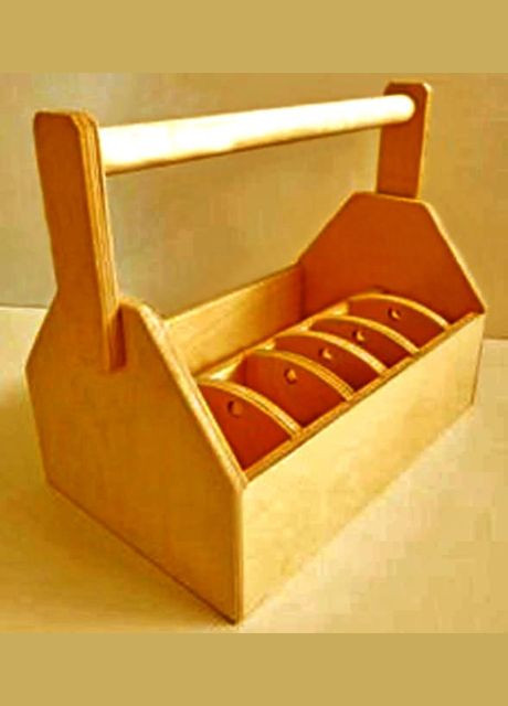 Ящик-переноска для инструментов из дерева Никосия карри (ЯДИ-005403) No Brand (328909856)