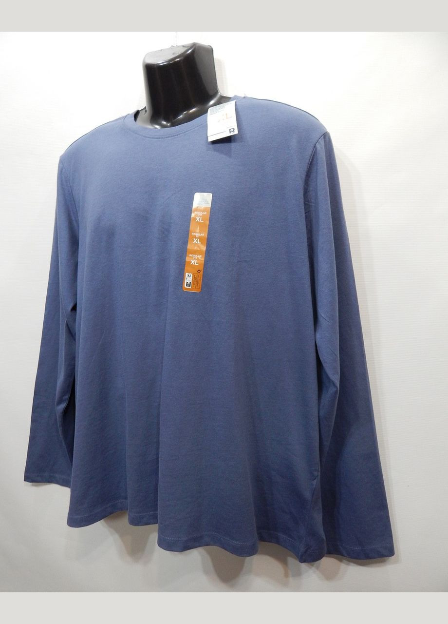 Футболка чоловіча з довгим рукавом р.52-54 018FMLN Primark однотонний чорний повсякденні бавовна