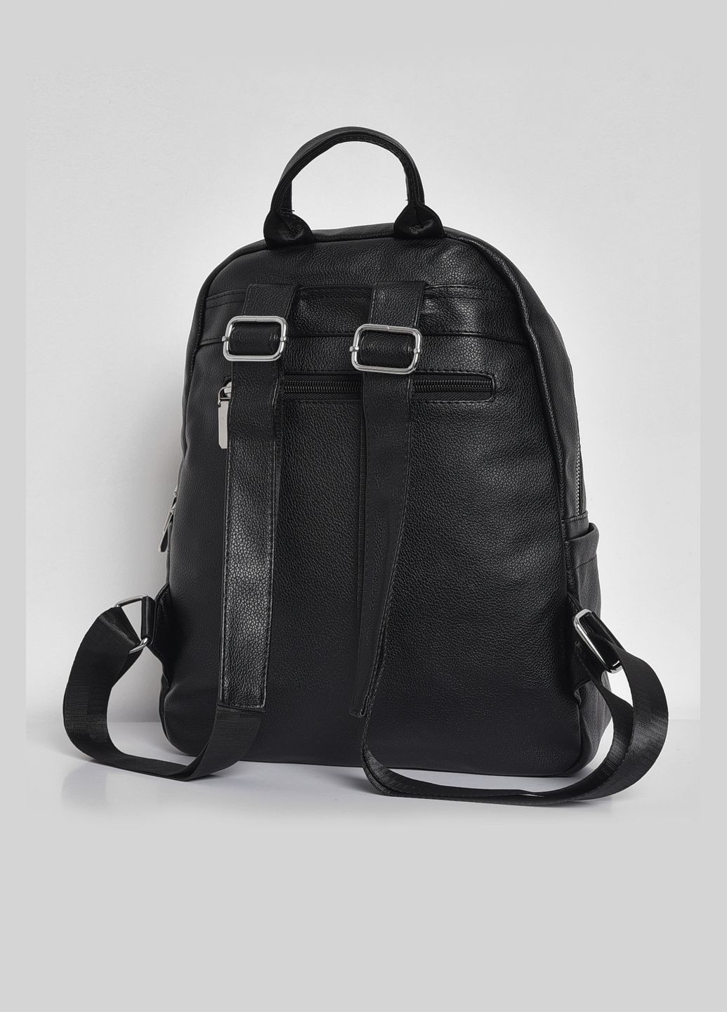 Жіночий рюкзак з екошкіри чорного кольору Let's Shop (280938060)