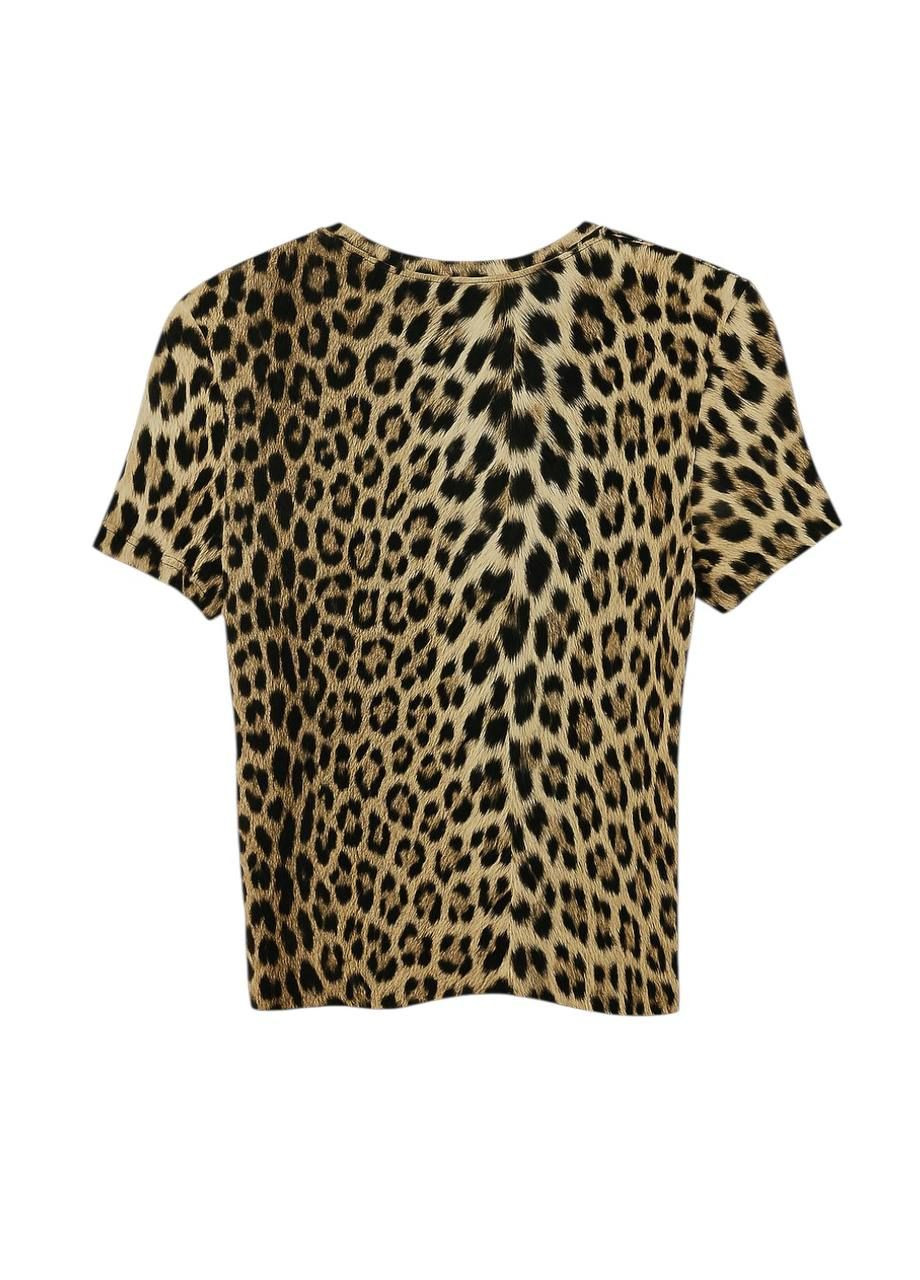 Бежевая летняя футболка бежевый Tom Tailor