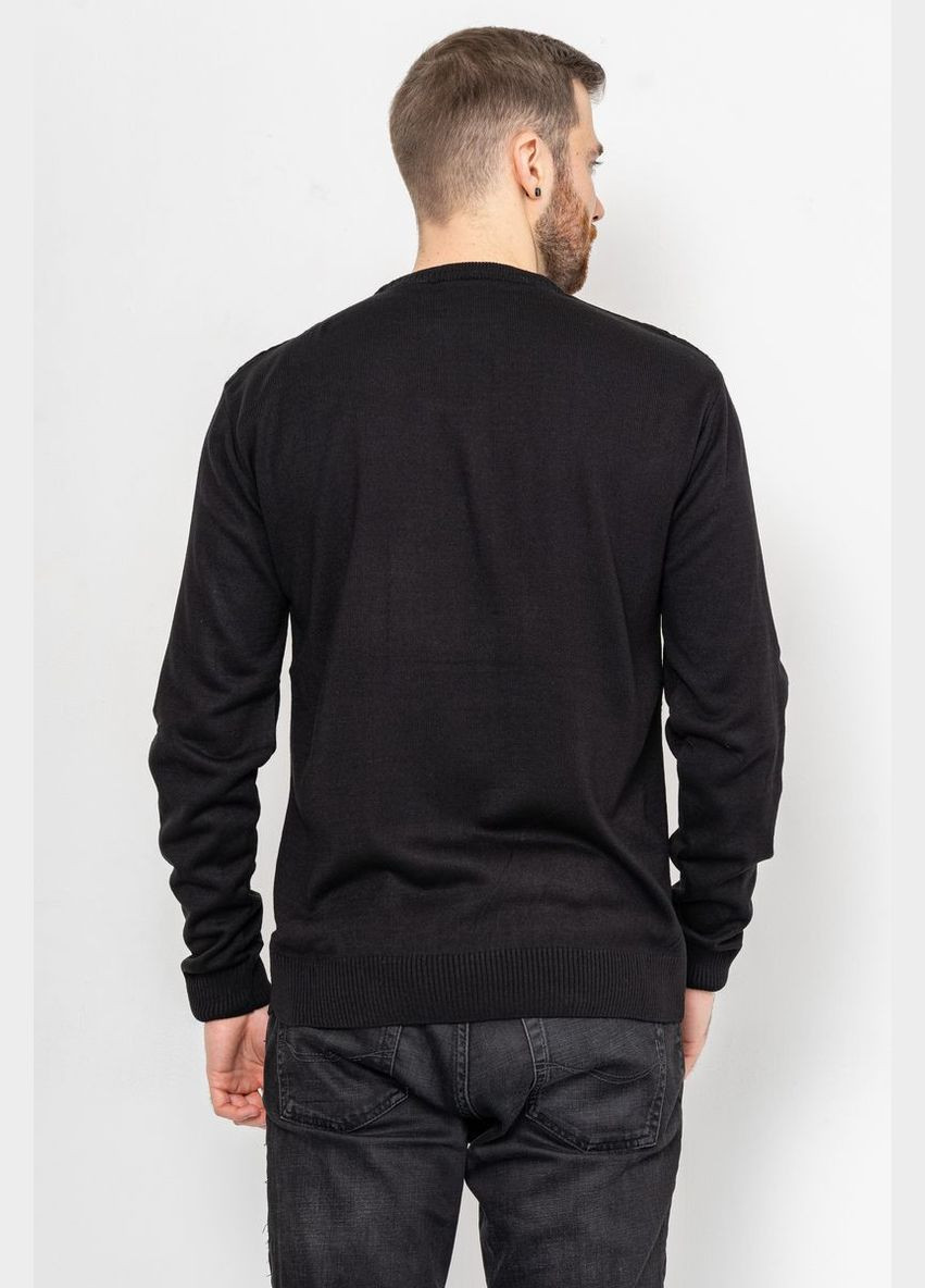 Чорний демісезонний светр чоловічий, колір чорний, Ager