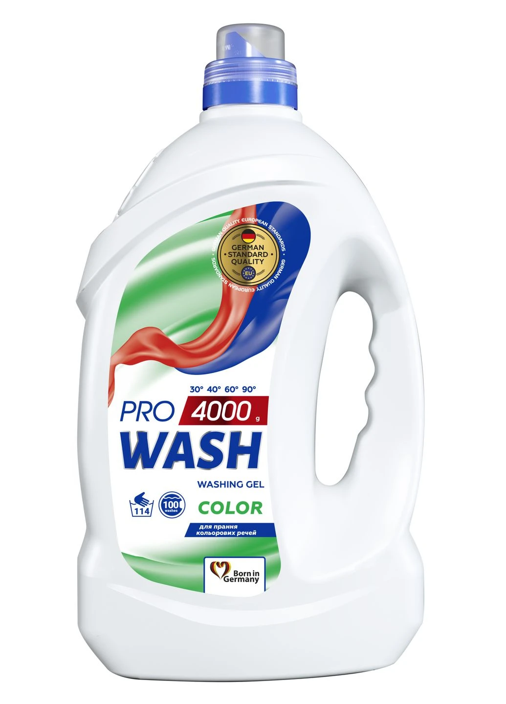 Гель для стирки цветных вещей Color, 4000 г Pro Wash (377425174)