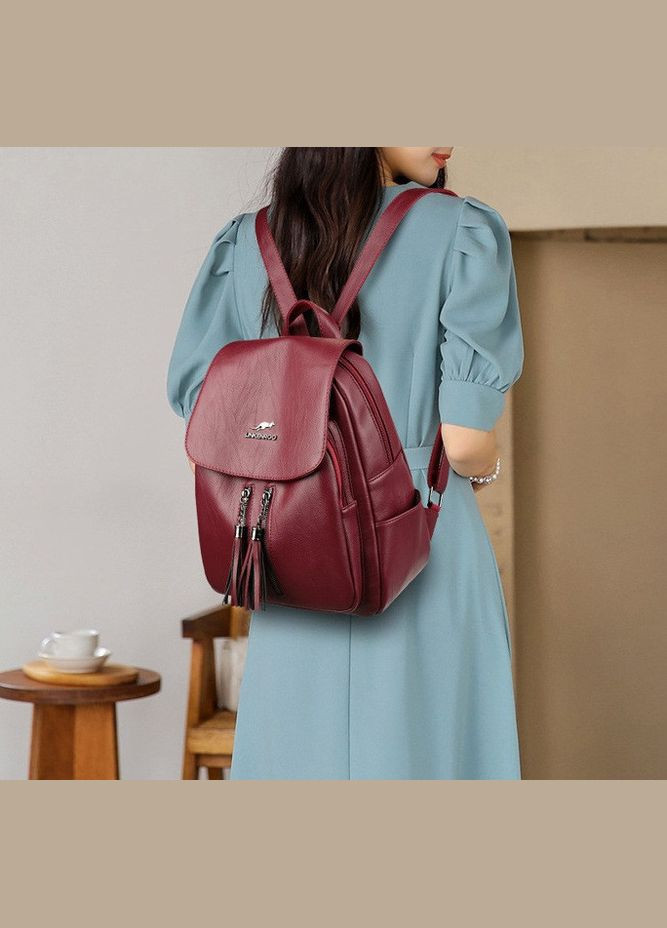 Женский городской рюкзак кенгуру Бордовый No Brand (301083405)