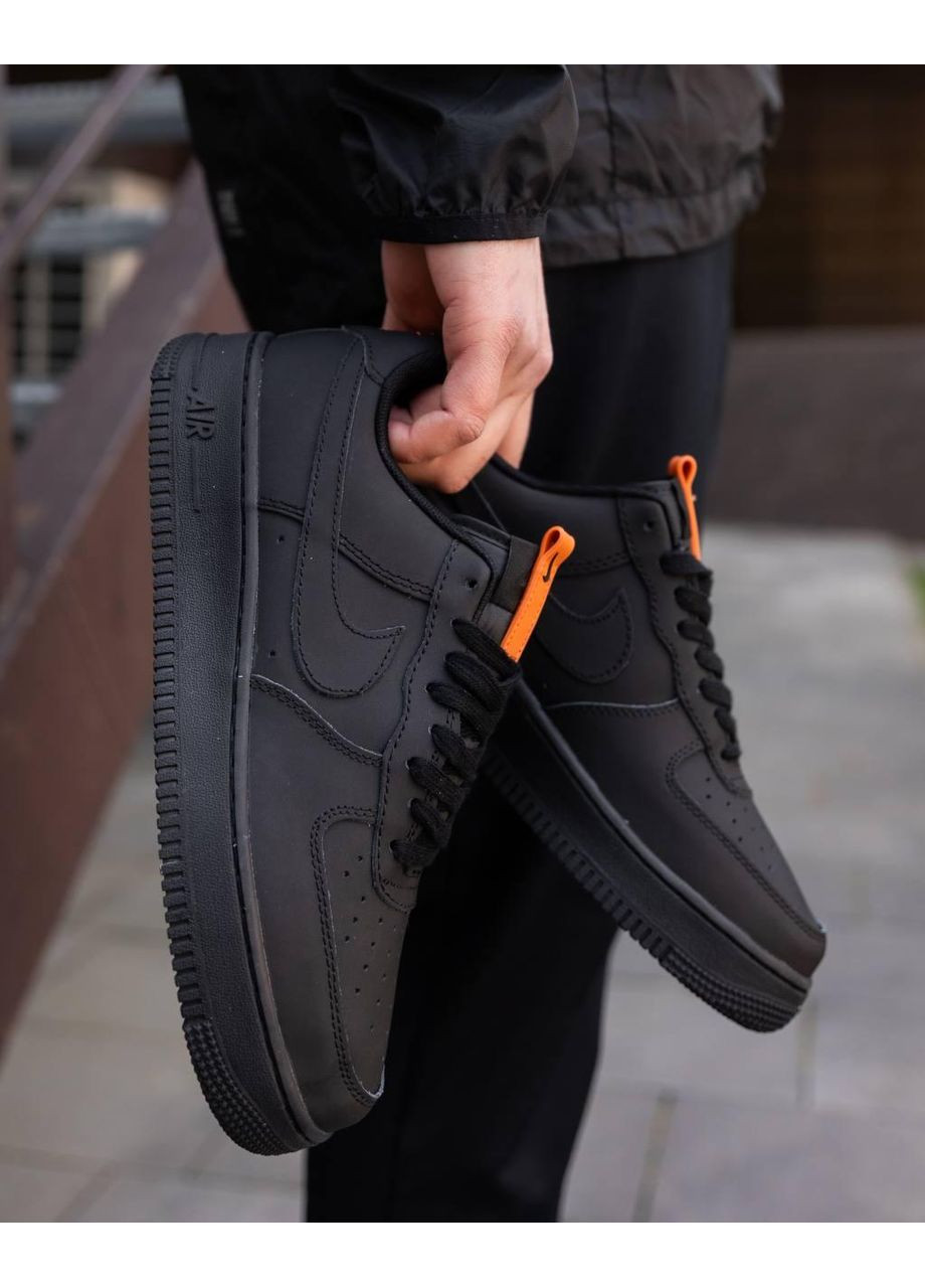 КРОСІВКИ ЖІНОЧІ NIKE AIR FORCE 1 07 LOW TOTAL BLACK НАЙК АІР ФОРС 1 ПРЕМІУМ No Brand чорні демісезони (367177353)