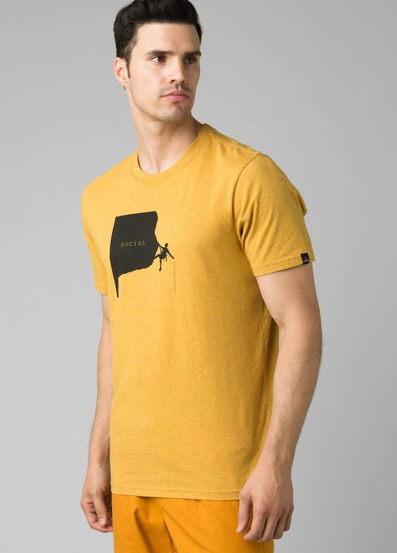 Желтая футболка social climber journeyman Prana