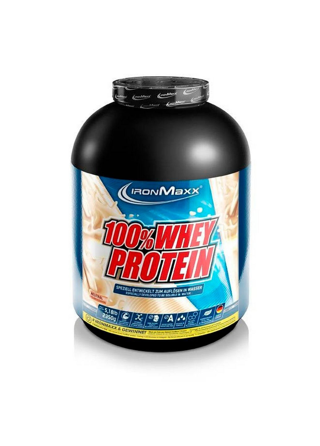 Протеин 100% Whey Protein, 2.35 кг Банановый йогурт Ironmaxx (293339016)