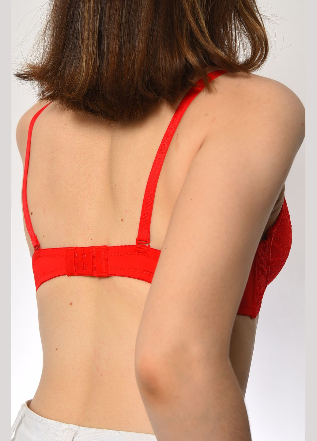 Красный бюстгальтер женский красного цвета чашка с Let's Shop полиамид