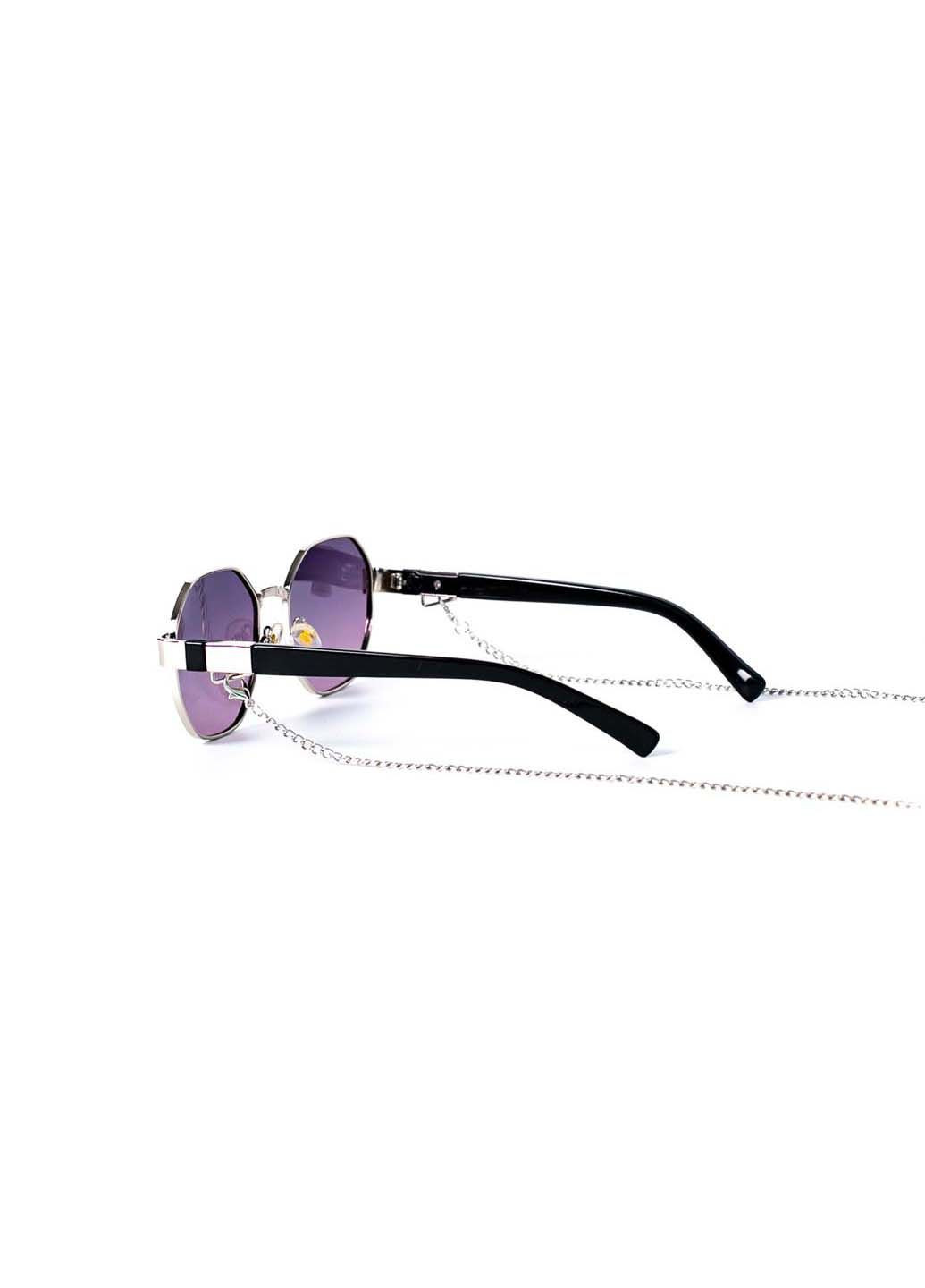 Сонцезахисні окуляри з поляризацією та ланцюжком Фешн-класика жіночі 389-427 LuckyLOOK (291885782)