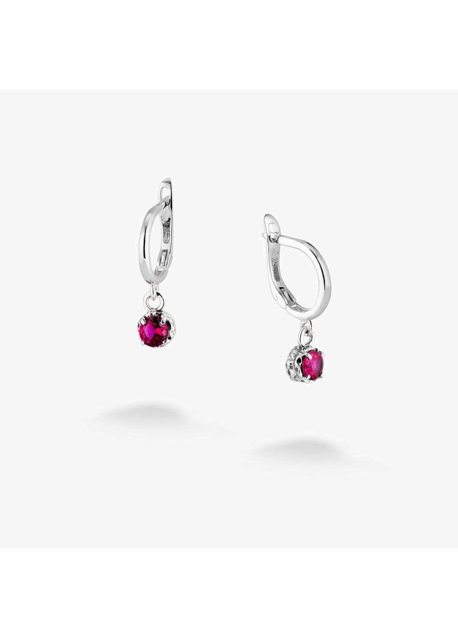Серьги серебряные с подвесками Цефеида Fuchsia 925 Zirkon Skifska Etnika (364203237)