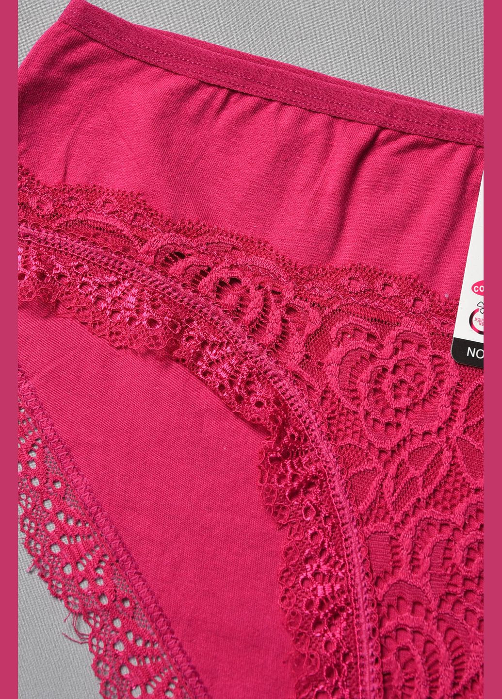 Труси жіночі напівбатальні рожевого кольору Let's Shop (291683288)
