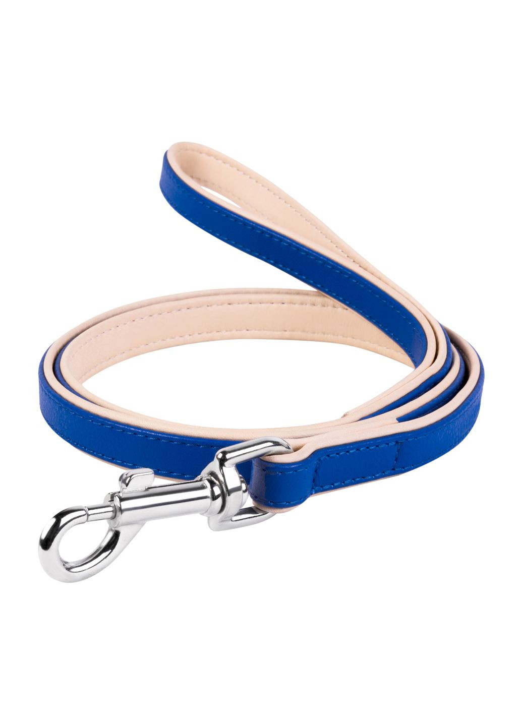 Повідець CoLLaR Brilliance 18мм 122см синій для собак шкіряний повідець для вигулу ProDobro (373221496)
