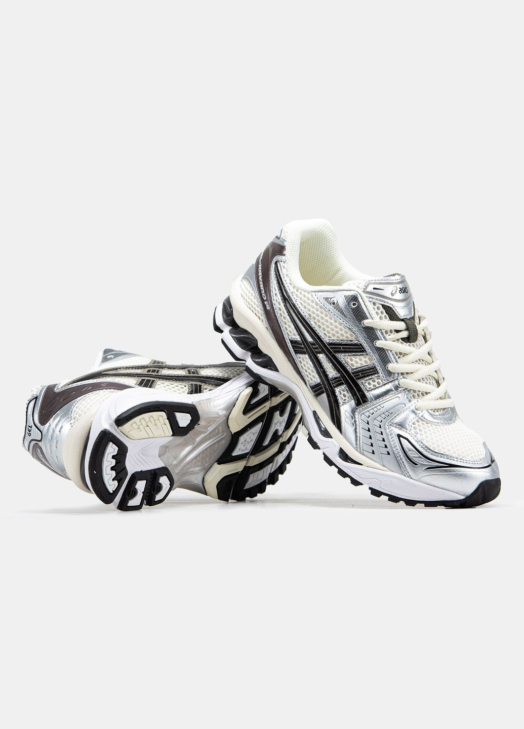 Сірі всесезон кросівки чоловічі і жіночі asics gel-kayano 14 grey black | асікс гель-каяно 14 сірі чорні No Brand