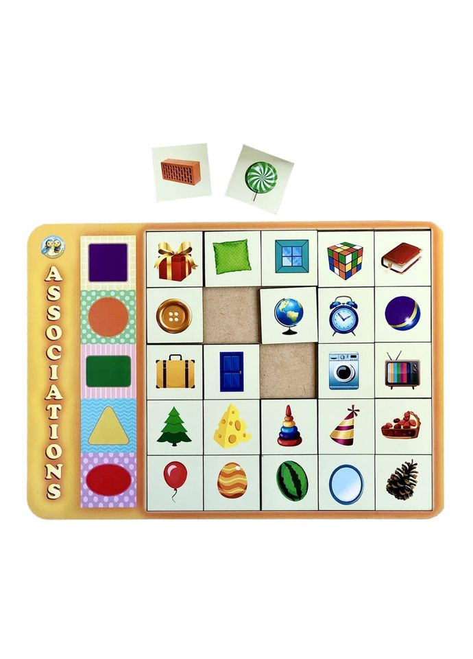 Деревянный пазл-вкладыш "Геометрические фигуры" (ПСД097) PSD097 сортер-ассоциации Ubumblebees (316269847)