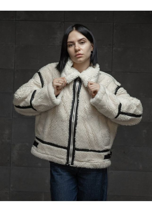 Бежева зимня дублянка dentis хутро No Brand