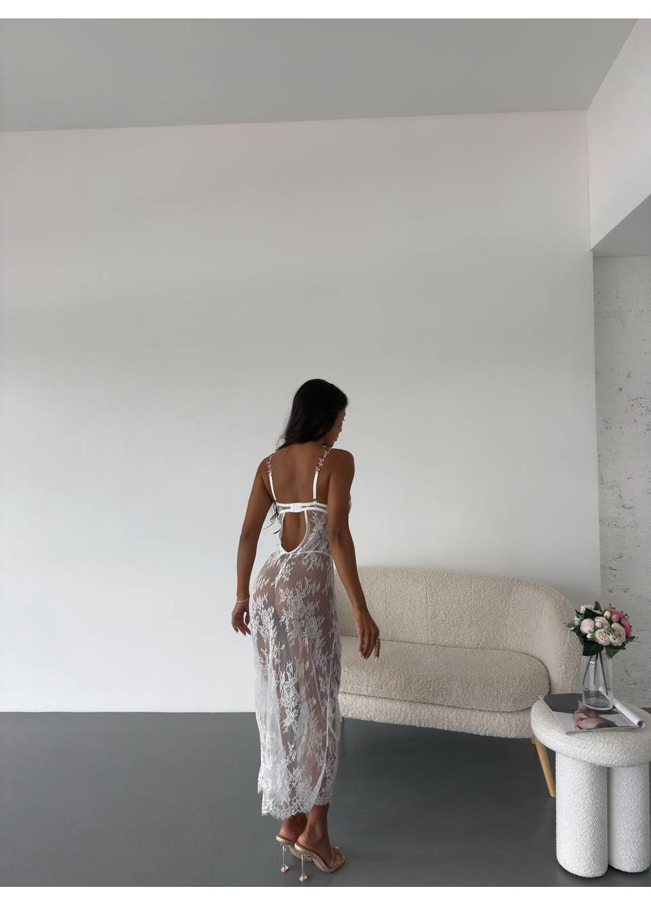 Ніжний мереживний пеньюар з трусиками Vakko (367047243)