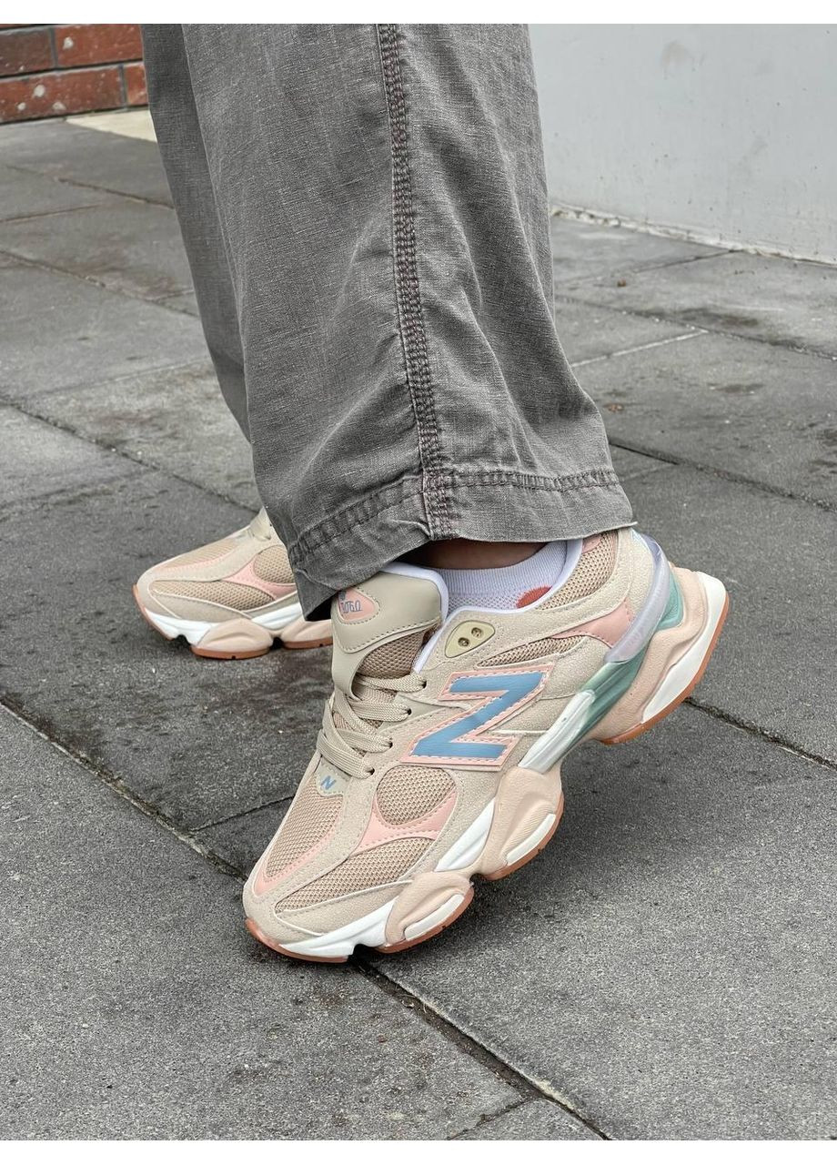 КРОССОВКИ ЖЕНСКИЕ NEW BALANCE 9060 BEIGE PINK BLUE НЬЮ БЕЛАНС 9060 No Brand розовые демисезоны (367174611)