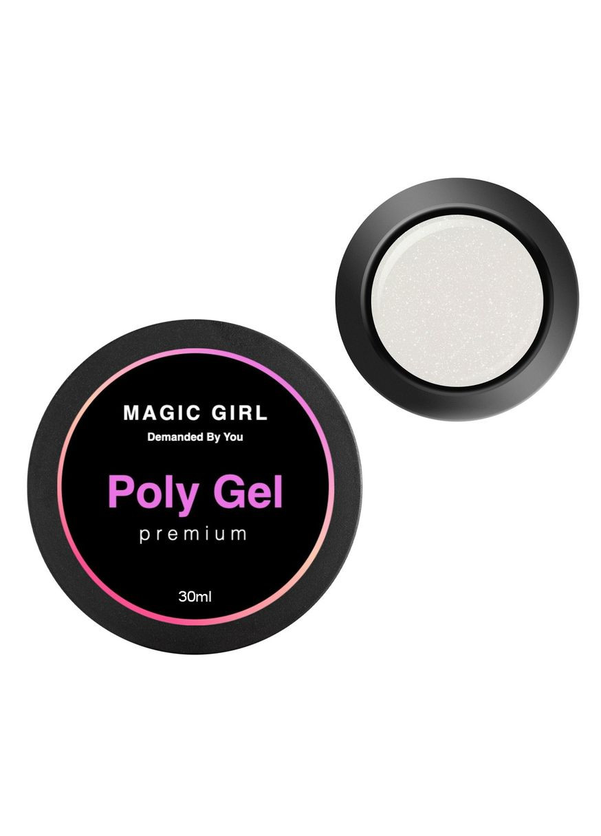 Полігель для нарощування PolyGel Shine №4 молочний з шиммером 30мл Magic Girl (303635157)