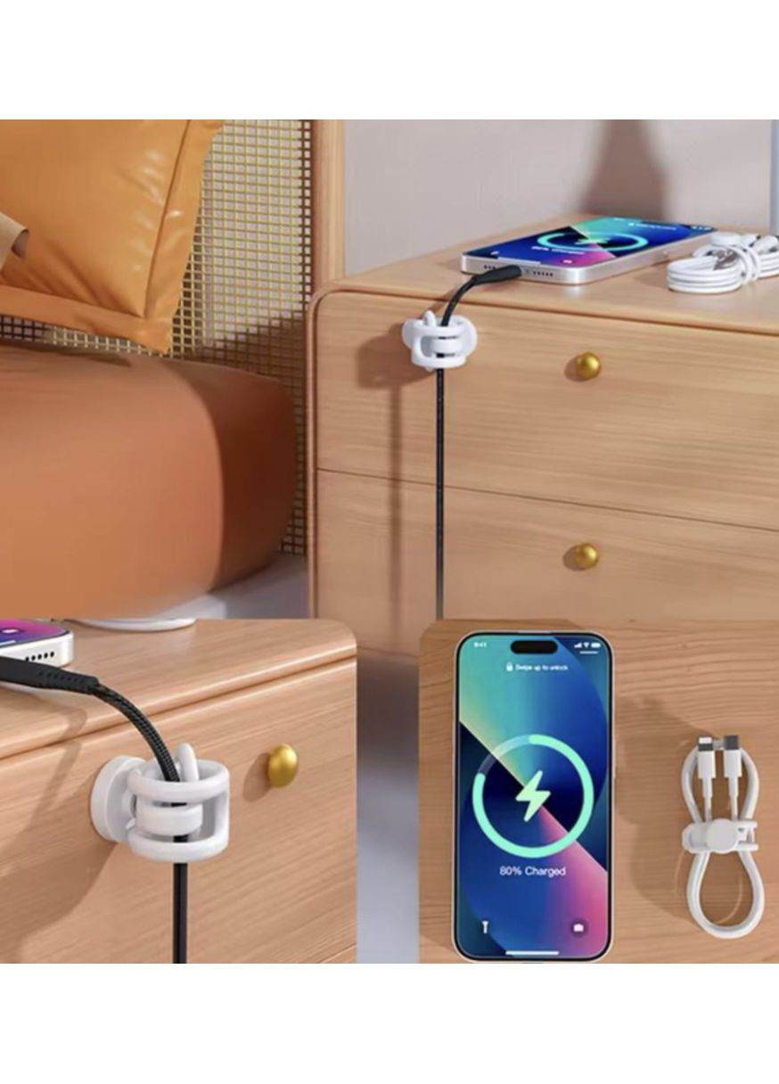 Фиксатор-стяжка для кабеля органайзер держатель 15 шт Черный Neon (355889239)