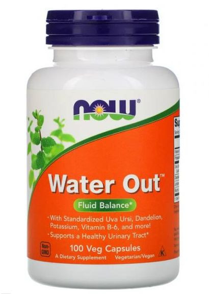 Мочегонное средство, Water Out,,100 вег.капсул Now Foods (329199906)