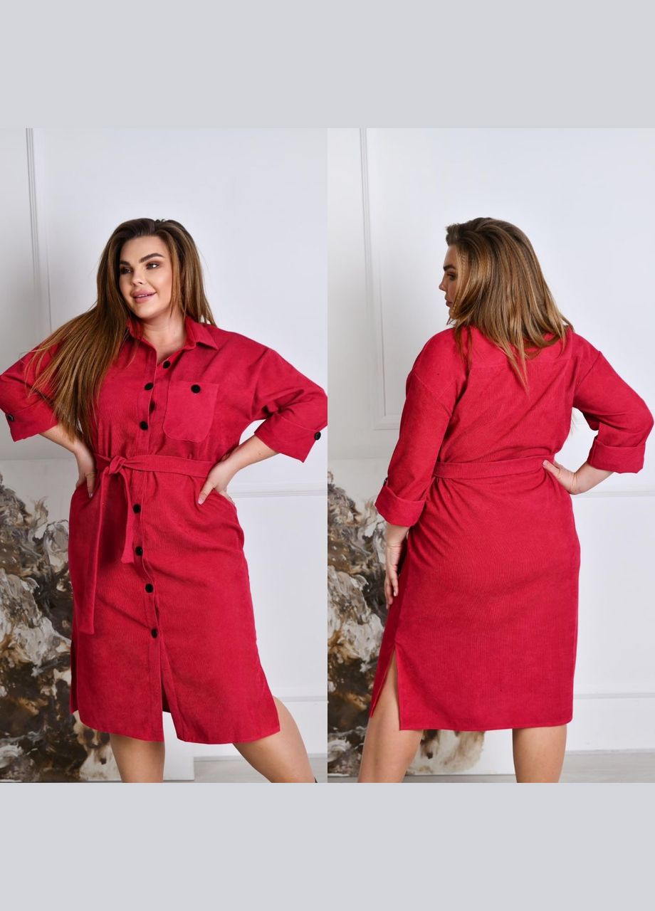 Темно-красное платье No Brand