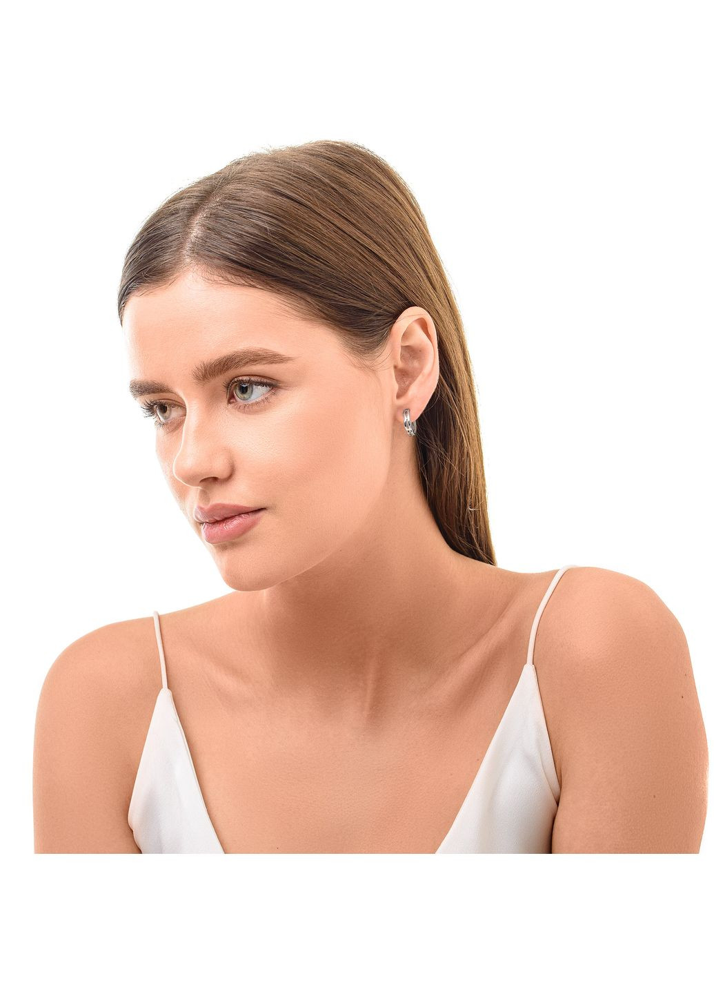 Серьги Плавность линий Minimal (338795056)