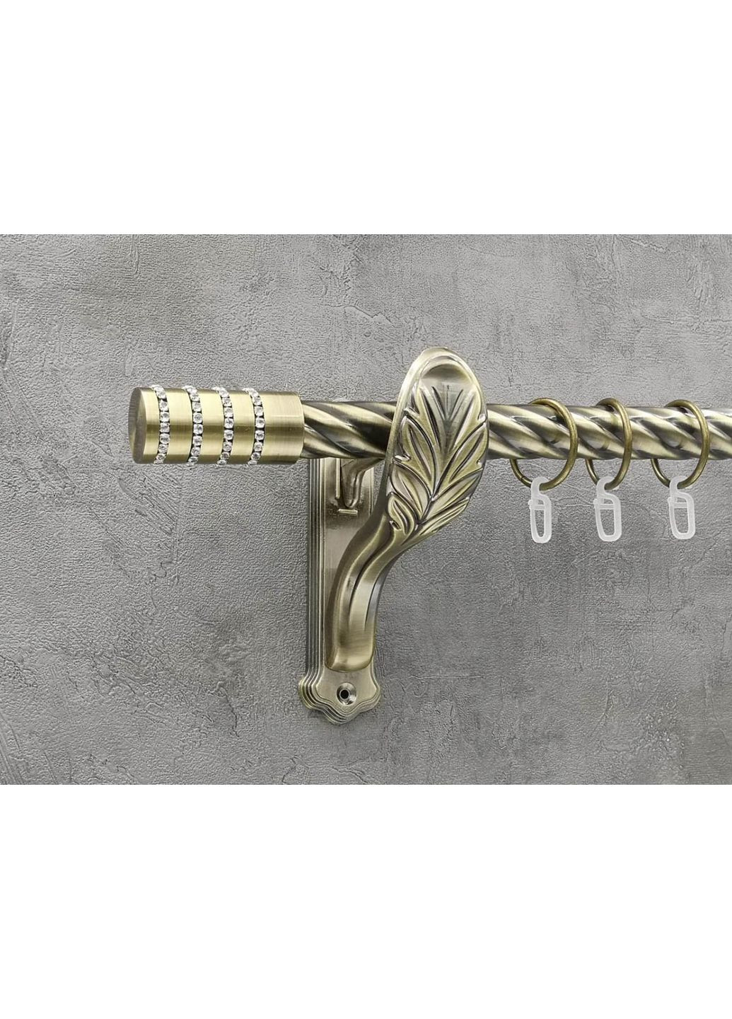 Карниз Барамела кручена штанга одинарний ретро 25 мм 400 см Антик Quadrum (352782627)