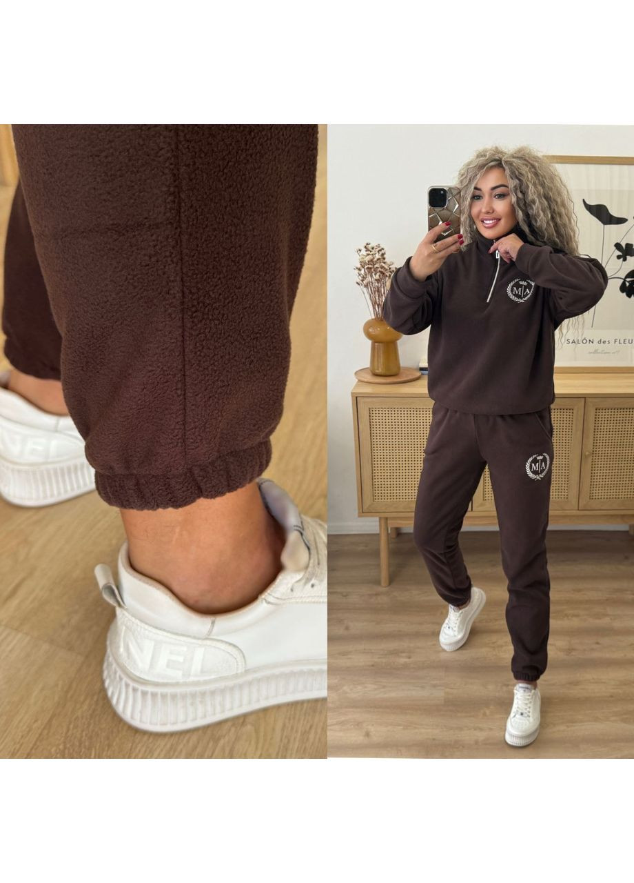 Костюм 181 Полар Фліс теплий,штани та кофта з логотипом Україна (369573662)