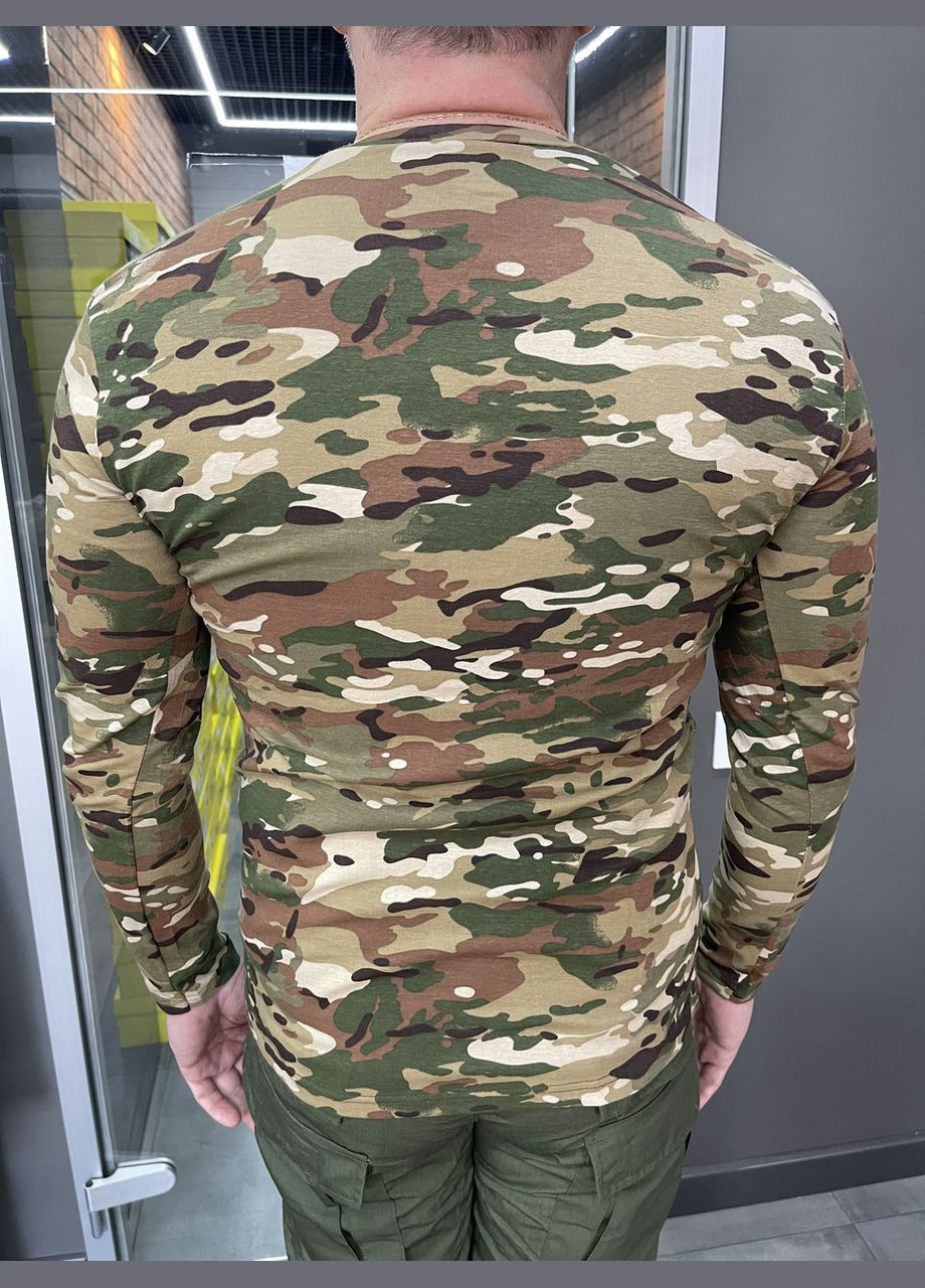 Футболка тактическая с длинным рукавом, хлопок, Мультикам, размер, футболка армейская с длинным рукавом No Brand (362601804)