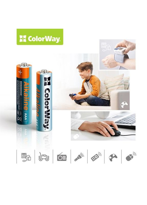 Батарейка Alkaline Power AAA/LR03 BL 4шт Colorway (370976711)