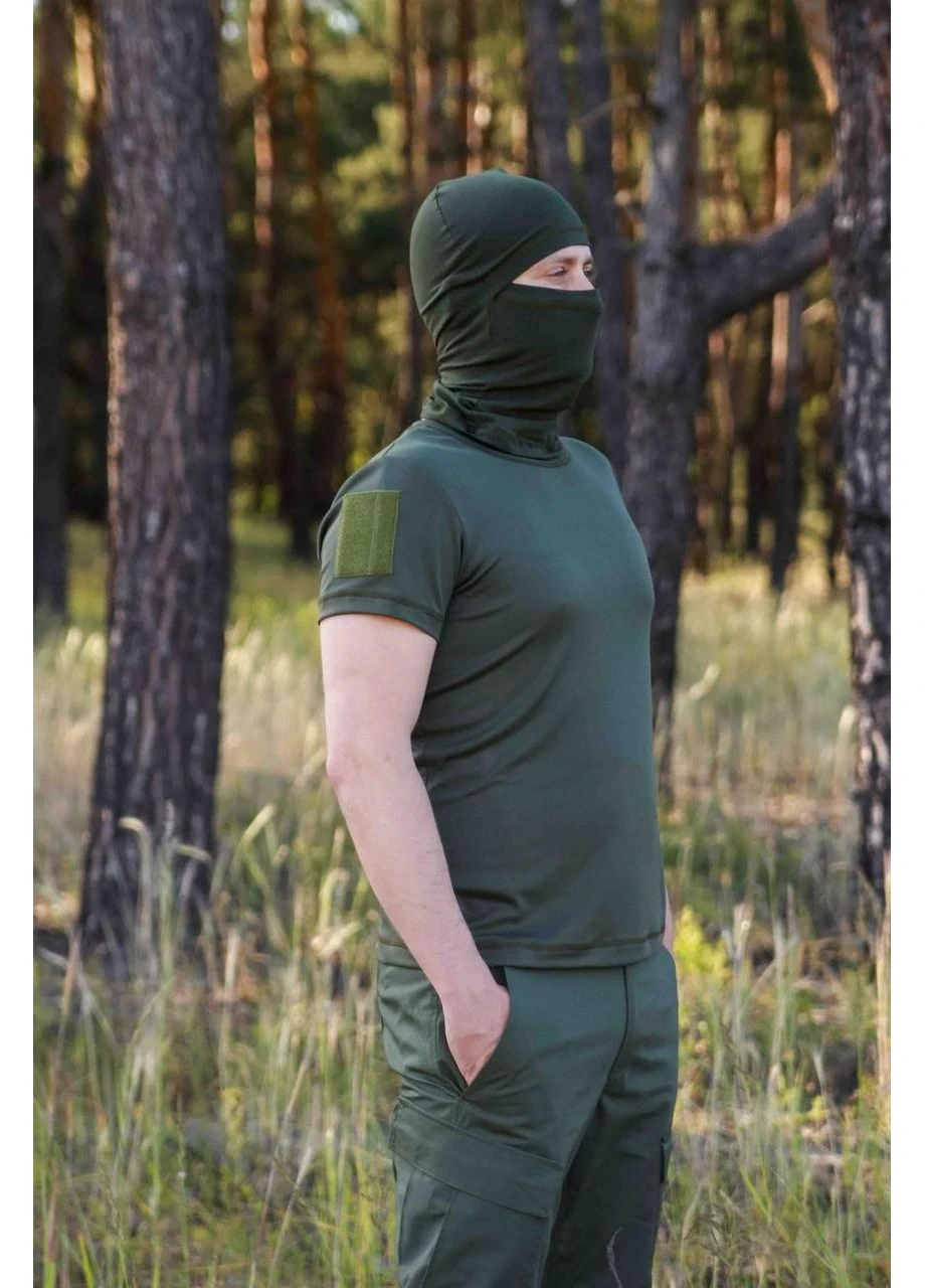 Футболка мужская, материал кулмакс Coolmax, Олива No Brand (392685250)