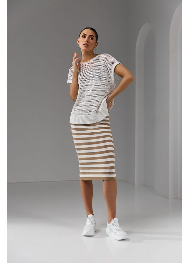 Светло-коричневое платье 2454 черный Triko Bakh