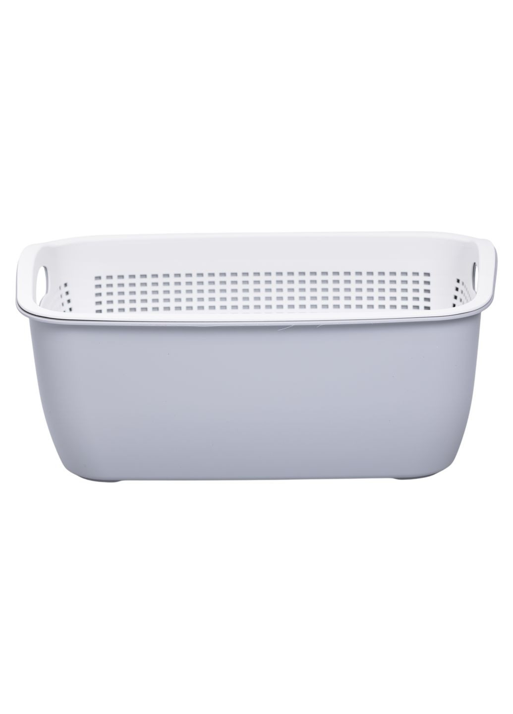 Кошик для миття овочів та фруктів пластиковий 32*23*13 см, сірий Yiwu (371141019)