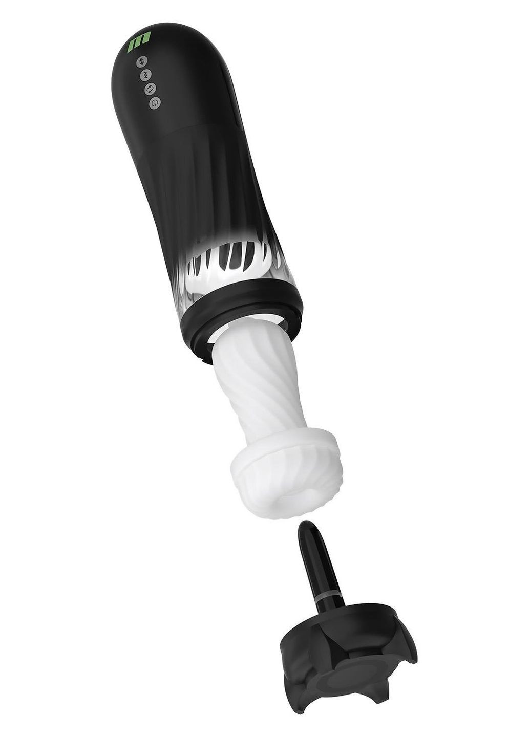 Вібромастурбатор у колбі автоматичний M for Men з підігрівом, чорний, 33 см Blush (361670250)