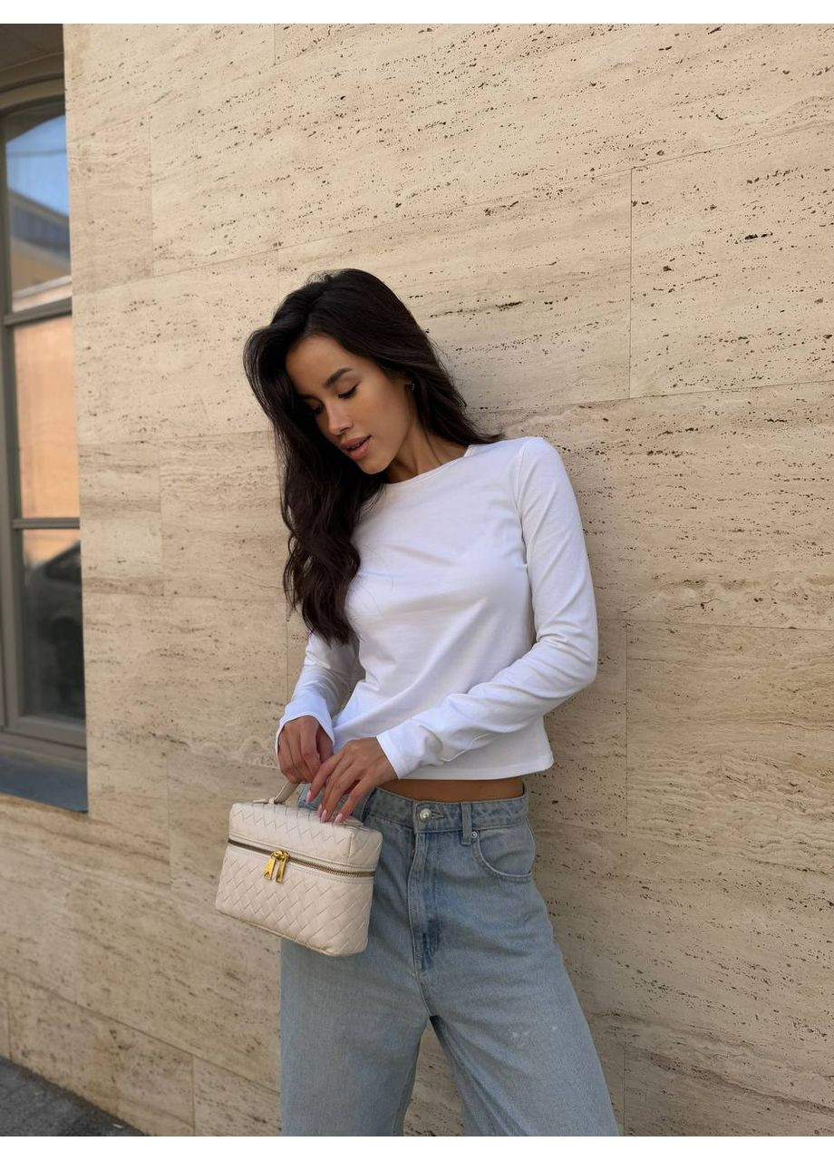 Жіночий базовий лонгслів з куліру Україна (360548491)