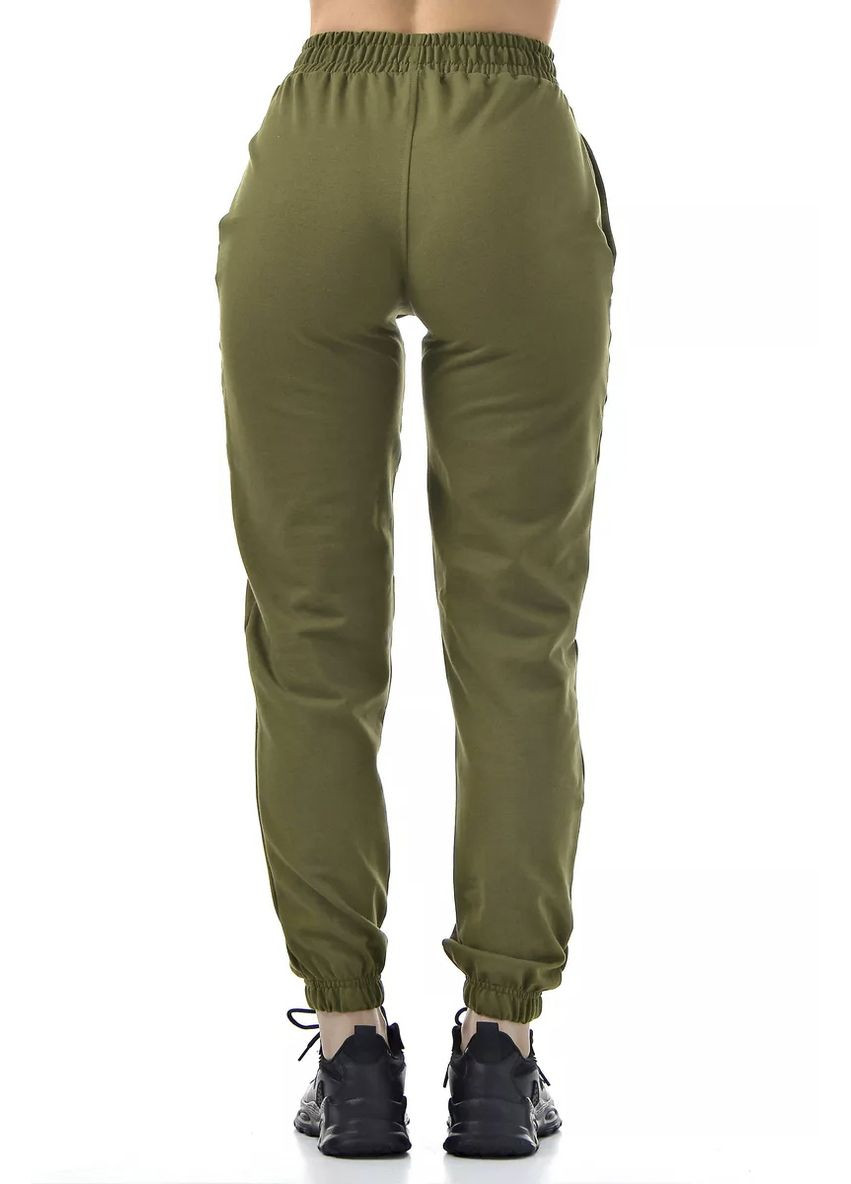 Спортивные штаны женские цвета хаки Let's Shop (314692626)