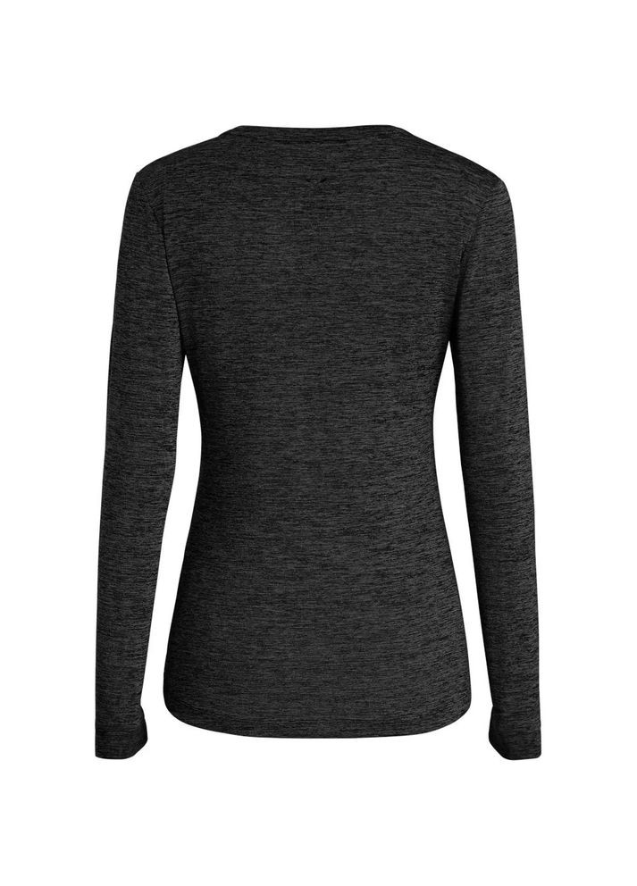 Футболка alewa Puez Melange Dry L/ Tee Wmn Чорний Salewa (360238555)