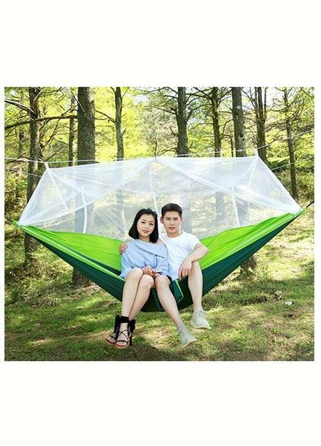 Гамак туристичний з москітною сіткою двомісний підвісний iCamp 260x140 см (R051059) No Brand (349844723)