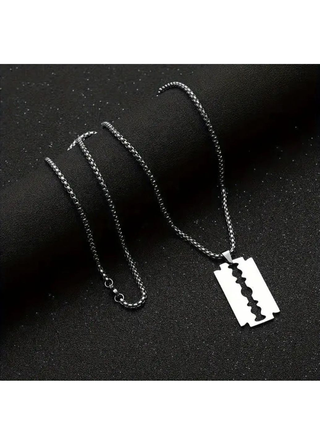 Мужской кулон лезвие с цепочкой, подвеска из нержавеющей стали No Brand (314872911)