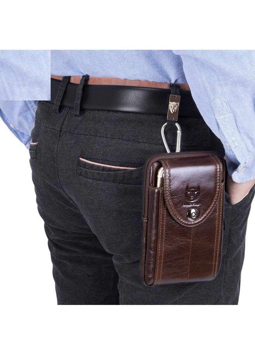 Кожаная бананка 10.5х16.5х3 см BULL (315870646)