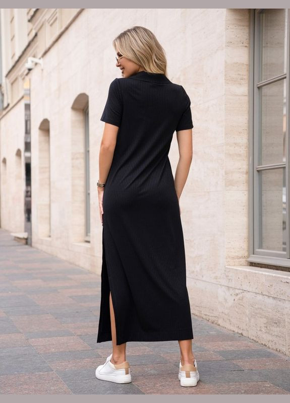 Черное платье 14756 черное ISSA PLUS однотонное