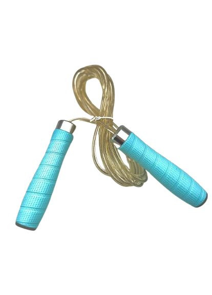 Скакалка із силіконовими ручками на підшипниках, 2,8 м, колір блакитний H&H (315048540)