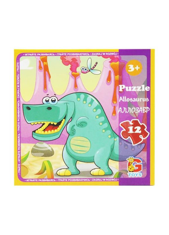 Пазлы детские "Динозавры" LD01, 12 элементов G-Toys (316268802)