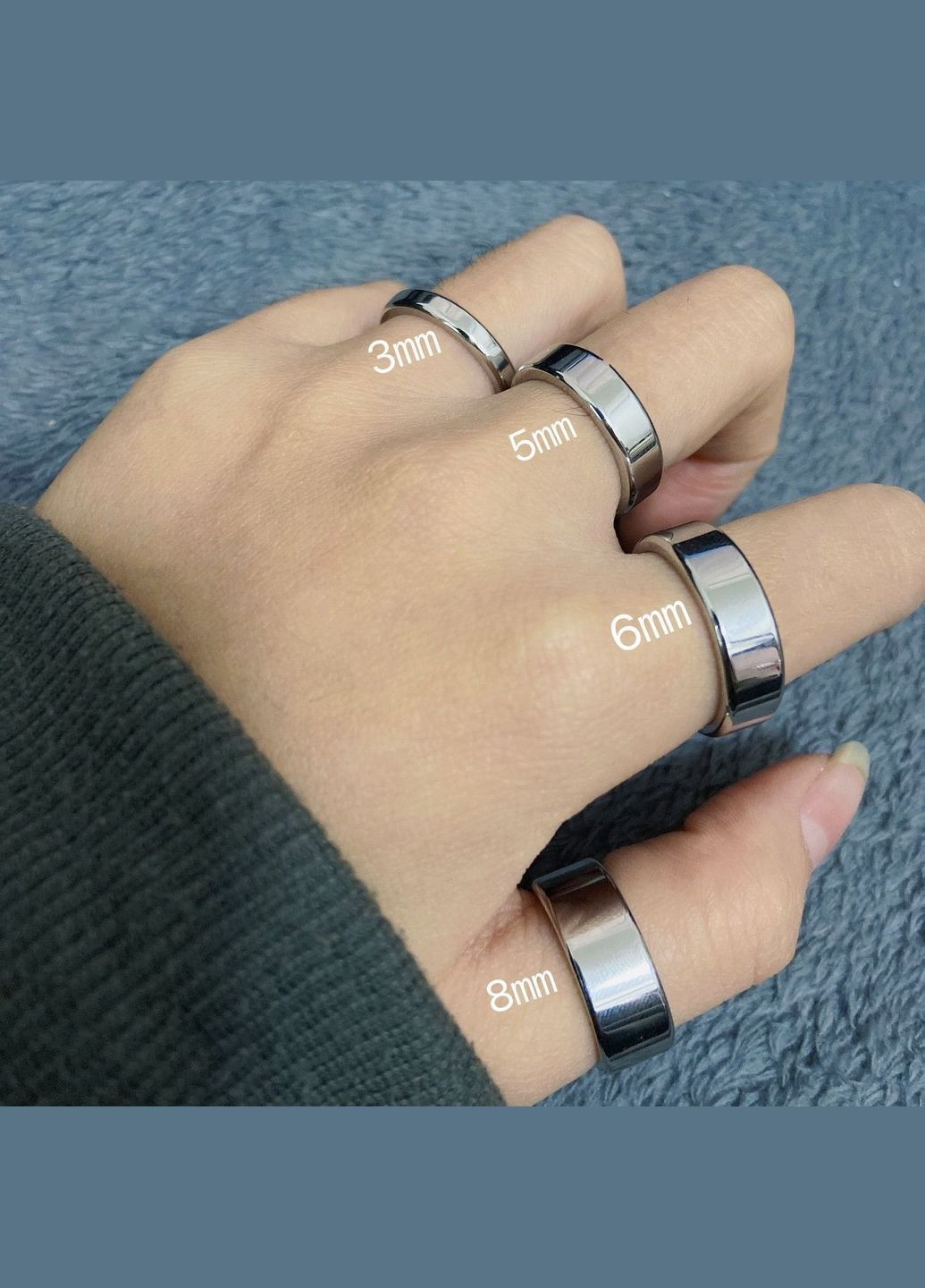 Кольцо из титановой стали 5 мм No Brand (325428284)