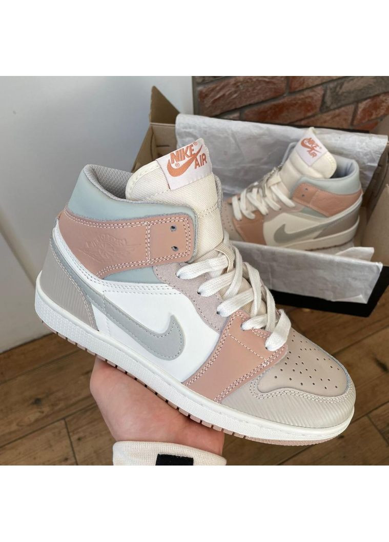 КРОСІВКИ ЖІНОЧІ NIKE AIR JORDAN 1 HIGH RETRO BEIGE НАЙК АІР ДЖОРДАН No Brand бежеві демісезони (368868084)
