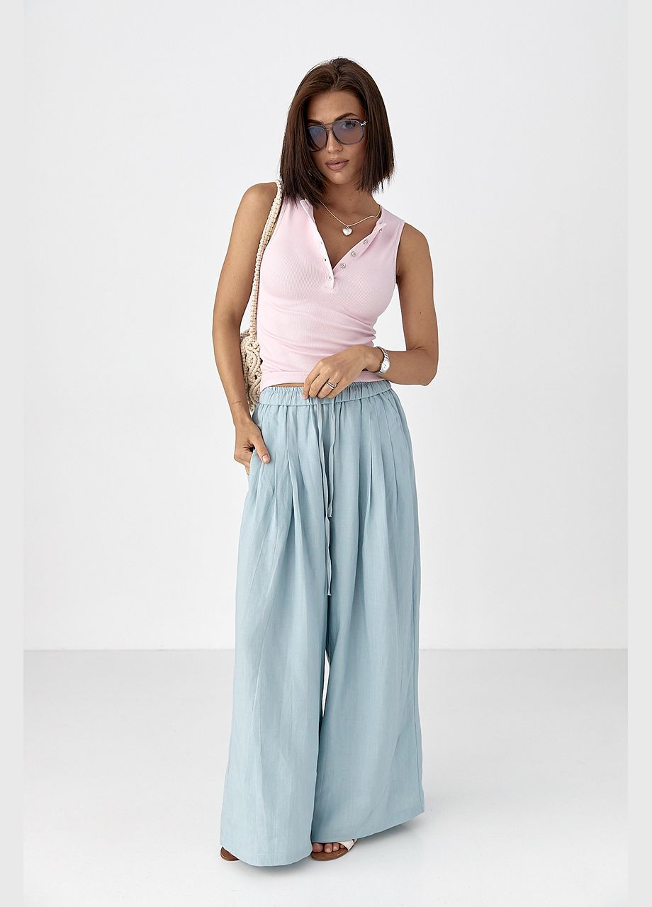 Майка в рубчик на металлических пуговицах Lurex — 333339884