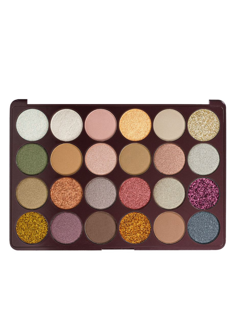 Тіні для повік Color Fusion 24 відтінки D3180 № В Блискітки/золоті/коричневі/сірі DoDo Girl (367989413)