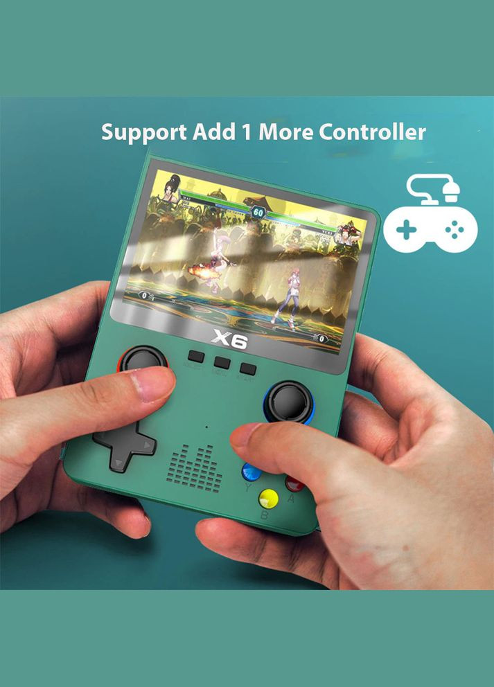 Портативна ігрова приставка X6 10000 ігор / 3.5'' IPS, 640x480 / AV вихід / консоль, ретро / 2000 mAh Black No Brand (322566695)