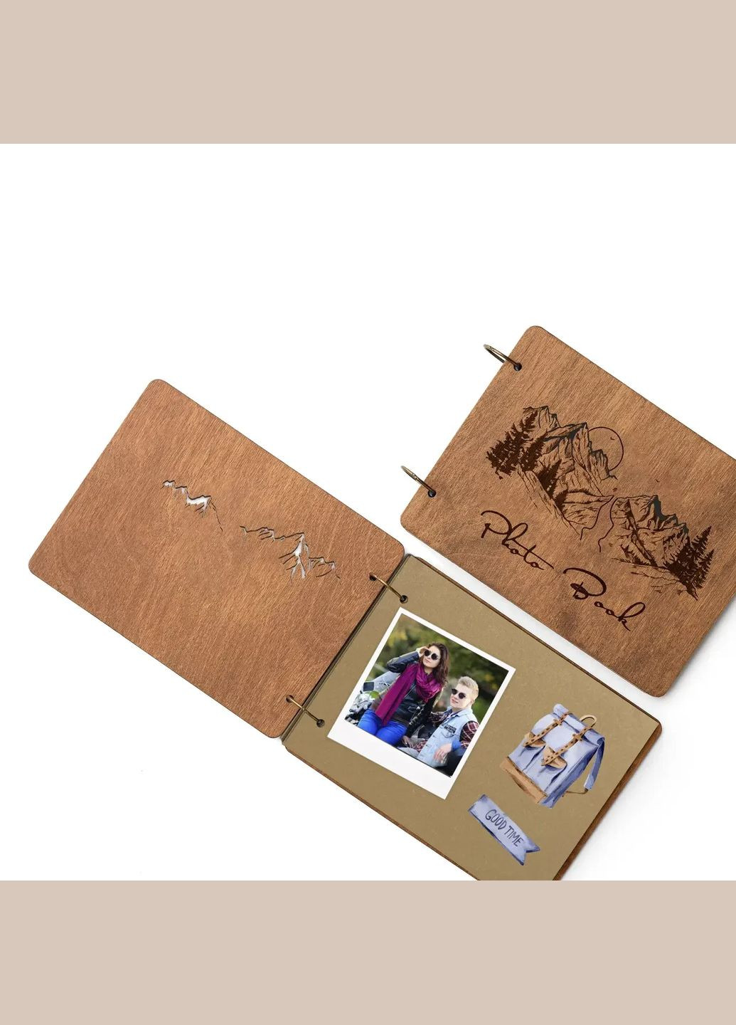 Крафтбук "Горы" с темной обложкой и коричневыми страницами Your Magnets (336954828)