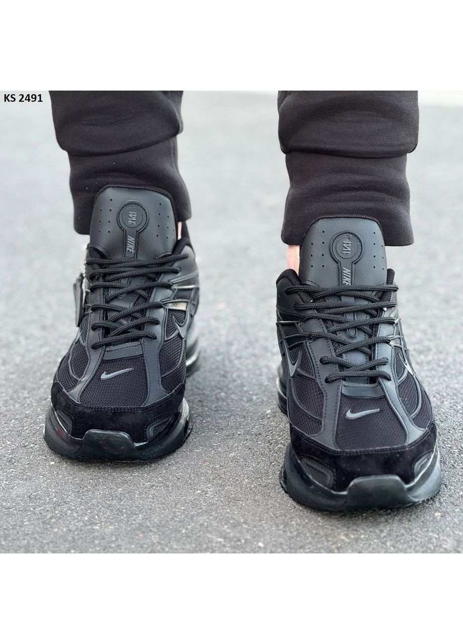 Чорні Осінні кросівки чоловічі nike air total black найк аір макс No Brand