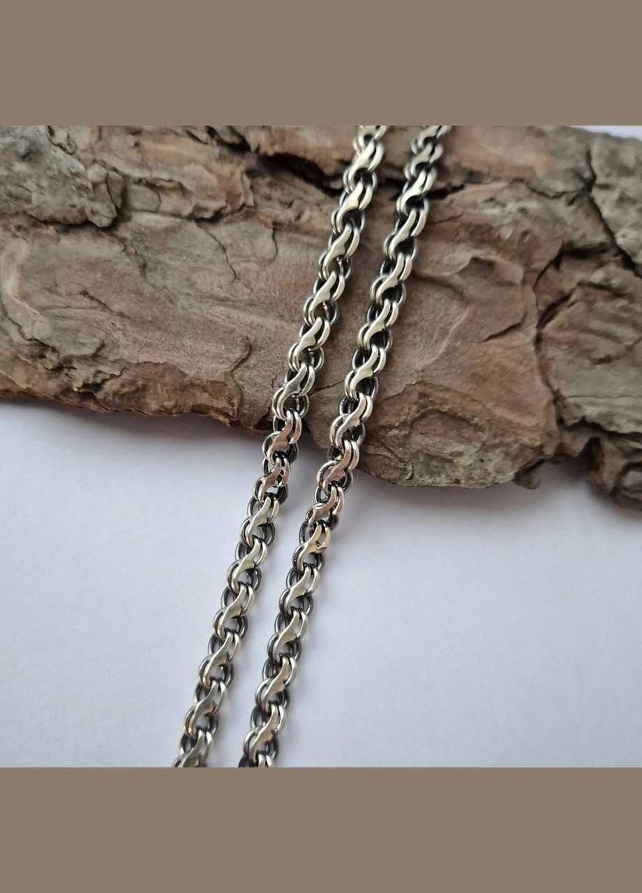 Срібна чорнена цепочка Ланцюжок Струмок 55см срібло 925 проби Чорнене 20.43г No Brand (313654518)